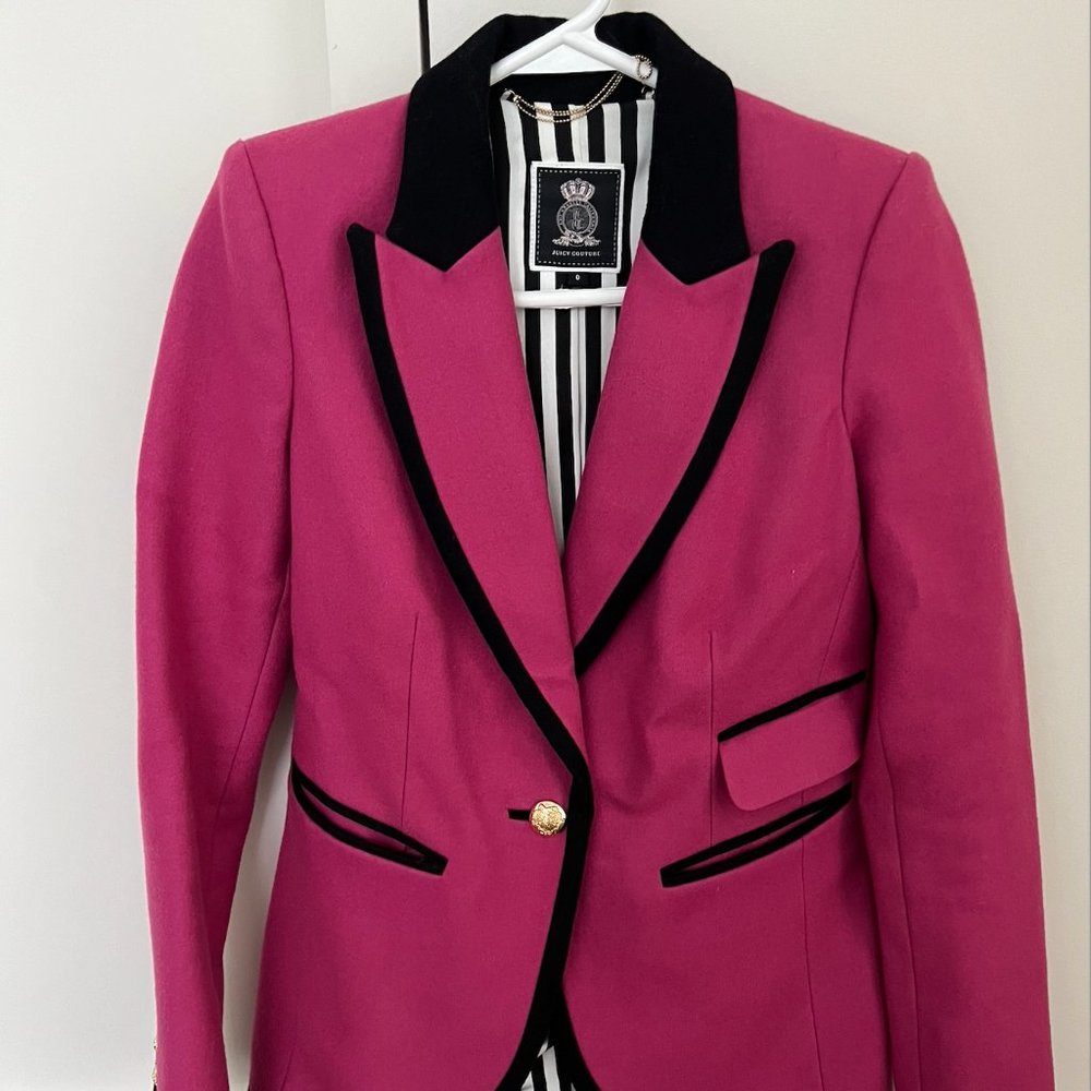 Juicy Couture Pink Wool Blazer